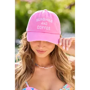 Sunshine And Coffee Pink Hat