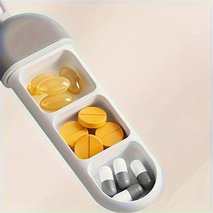 Portable 3-Compartment Pill Organizer - -Resistant Storage Box for Daily Medications, Made from -Grade Materials