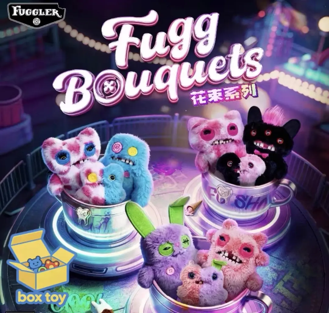 Fuggler Plush Bouquet Gift Box - Funny Ugly-Cute Monster Stuffed Animal Assortment (3 Plushies), Quirky Alternative Valentine's/Birthday Gift for Teens, Adults & Collectors