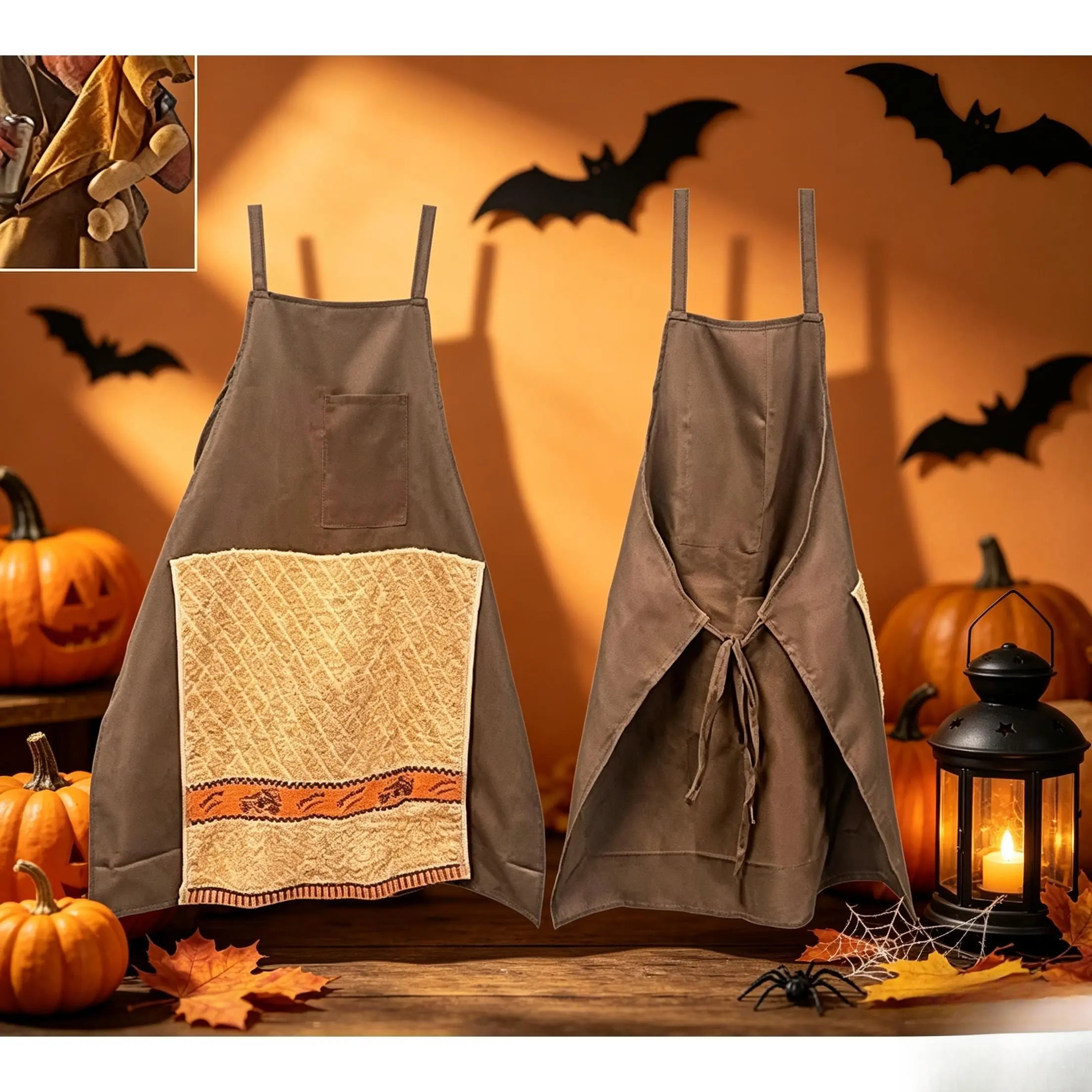 Unisex Funny Chef Apron with Hidden Pocket - Sports & Outdoor Protective Gear, Novelty Gag Gift for Cooking, BBQ Parties, Humorous Halloween Costume Accessory