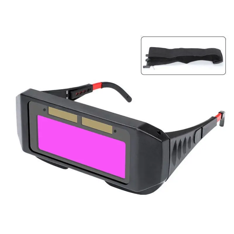Auto Darkening Welding Glasses Safety Goggles LCD Solar Powered with 2 Sensors Adjustable Shade for Cutting Grinding Torch Brazing TIG MIG MMA Plasma