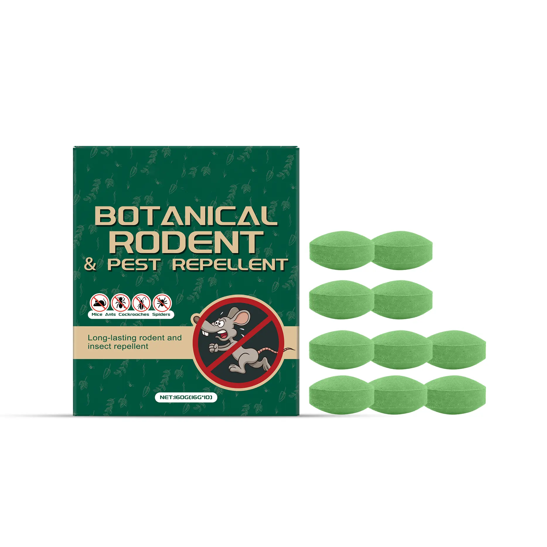 Portable Animal Repellent Pellets with Mesh Bag & Camphor Blend, Rodent Deterrence Bait for Gnawing Prevention, Home & Warehouse Anti-Rodent Pest Control Supply (TikTok Viral)