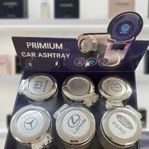 Car Ashtrays Multi-Function Portable Ashtray Colorful LED Light with Air Vent
