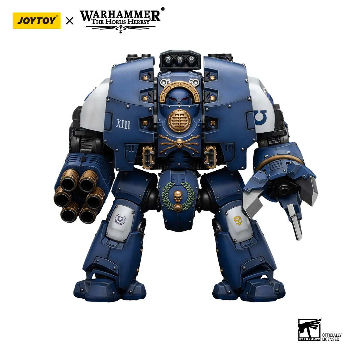 JOYTOY Warhammer 1/18 Ultramarines Leviathan Dreadnought Mecha Action Figure, Non-Toxic Screen-Free Humanoid Minifigures Action Figure, Minifigures Action Figures, Humanoid Action Figures