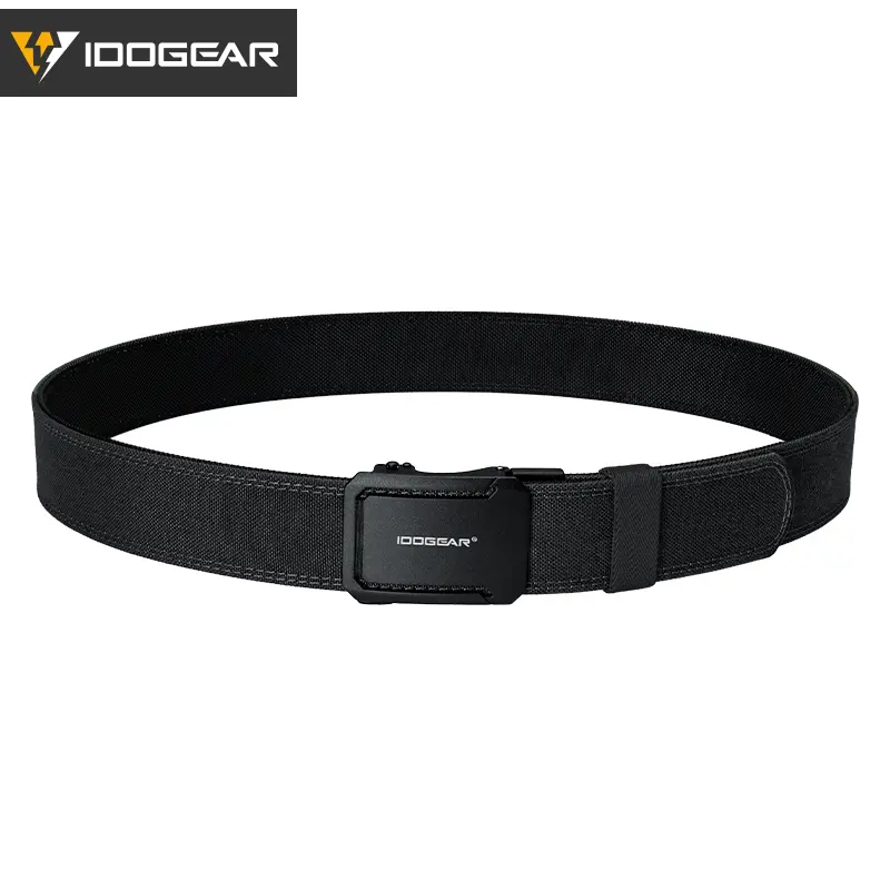 IDOGEAR Men's Ratchet Nylon Belt 1.75" No Hole Ajustable Reinforced Buckle Belt CCW Belts Standard Wear for Men's gift  3439