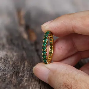 Chic Emerald Ring - May Birthstone Elegant Engagement Accessory, Fashion Costume Jewelry, Emerald Rings