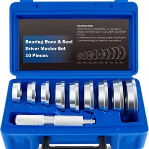 Bearing Press Kit, 10pc Bearing Race and Seal Driver Set with Seal Driver and 9 Bearing Adapters, Seal Installer Bearing Driver Kit for Bearing Installation, 39.5-81mm Racing Parts Replacement, Car Repair Tool Kit, fathersdaygift