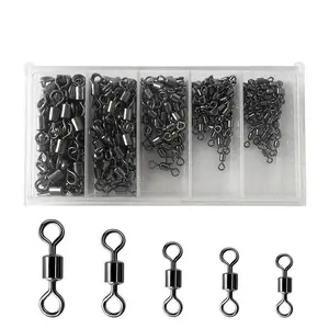 Fishing Rolling Swivel Set, 210pcs/box Sea Fishing Rolling Bearing Snap Connector, Fishing Accessories for Outdoor Fishing, Swivels for Fishing, Fishing Equipment, Fishing Supplies, Fishing Tools