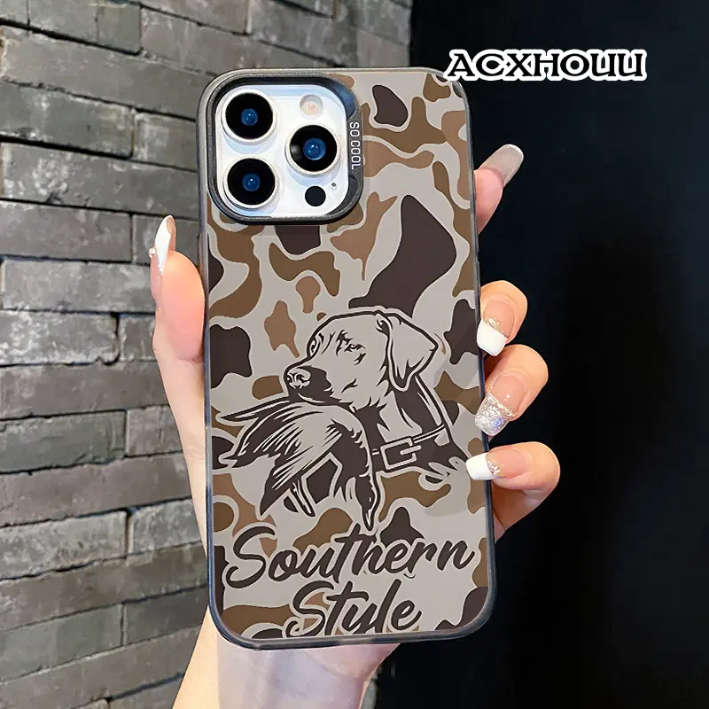 Silicone Camouflage Southern Style Lanyard Protective Cover - Durable, Stylish, Shockproof Phone Case for iPhone 17,16,16 Pro,16 Pro Max,15,15 Pro,14,13,12,11 | Mobile Phone Accessories