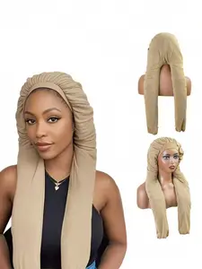2-In-1 Soft & Breathable Long Hair Sleep Cap, Smooth & Comfortable, Ideal for Braiding, Haircare Sleep Bonnet for Gentle Night Care, Hair Care Wrap