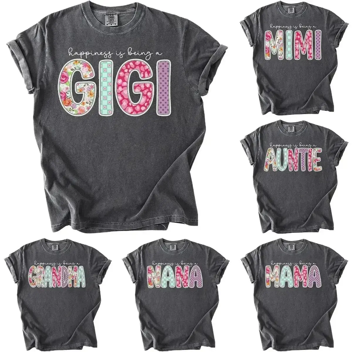 Custom Comfort Colors PEPPER Grandma Shirt, Personalized Floral Mama Tee, Nana Honey Mimi Gigi Auntie Grammy Lolli Shirt, Mother's Day Gift for Mom - TrendWear USA
