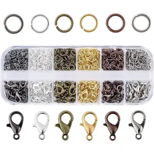 Jewelry Finding Kits with 5mm Open Jump Rings & 12x6mm Lobster Claw Clasp for DIY Bracelet Necklace Jewelry Making - Home Improvement.