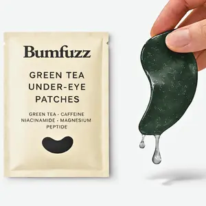 Bumfuzz Green Tea Under-Eye Patches | Depuff, brighten & revive tired eyes. Vegan, plant-based gel patches with green tea, caffeine, niacinamide, magnesium & vegetable peptides to help smooth and refresh under-eyes Skin Repair Skin Repair