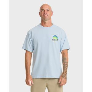 Quiksilver | Waterman Big Bull Sueded Short Sleeve T-Shirt | Men's Graphic Print Lightweight | Everyday Wear
