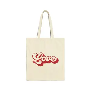 Love Cotton Canvas Tote Bag, Trendy Tote, Gift for her, him, Everyday Bag, Summer Tote, artsy bag, funny tote, cute bag