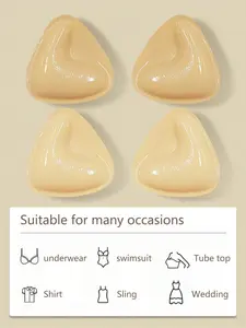 Self-Adhesive Bra Inserts, Thin Top Thick Bottom, Shaping Pads, Strong Adhesion, Reusable, Suitable for Blouses and Bras, Sticky Bra Insert, Bra Inserts Padding