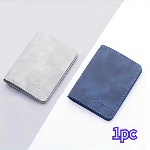 1pc Men's Mini Small Wallet - Ultra-thin Multi-functional Driver's License PU Leather Wallet, Casual Card Holder, Multi-card Slots Document Vertical Card Holder - For Men - Suitable for Everyday Carry - Perfect Gift for Businessmen & Travelers