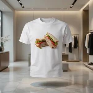 Hyper-Realistic American Food Graphic T-Shirt – 3D Pop-Out Foodie Tee| Cheeseburger Fries Steak & More| Unisex Comfort Cotton Crispy Golden French Fries – American Classic Tee-3D T-Shirt – USA Foodie Apparel