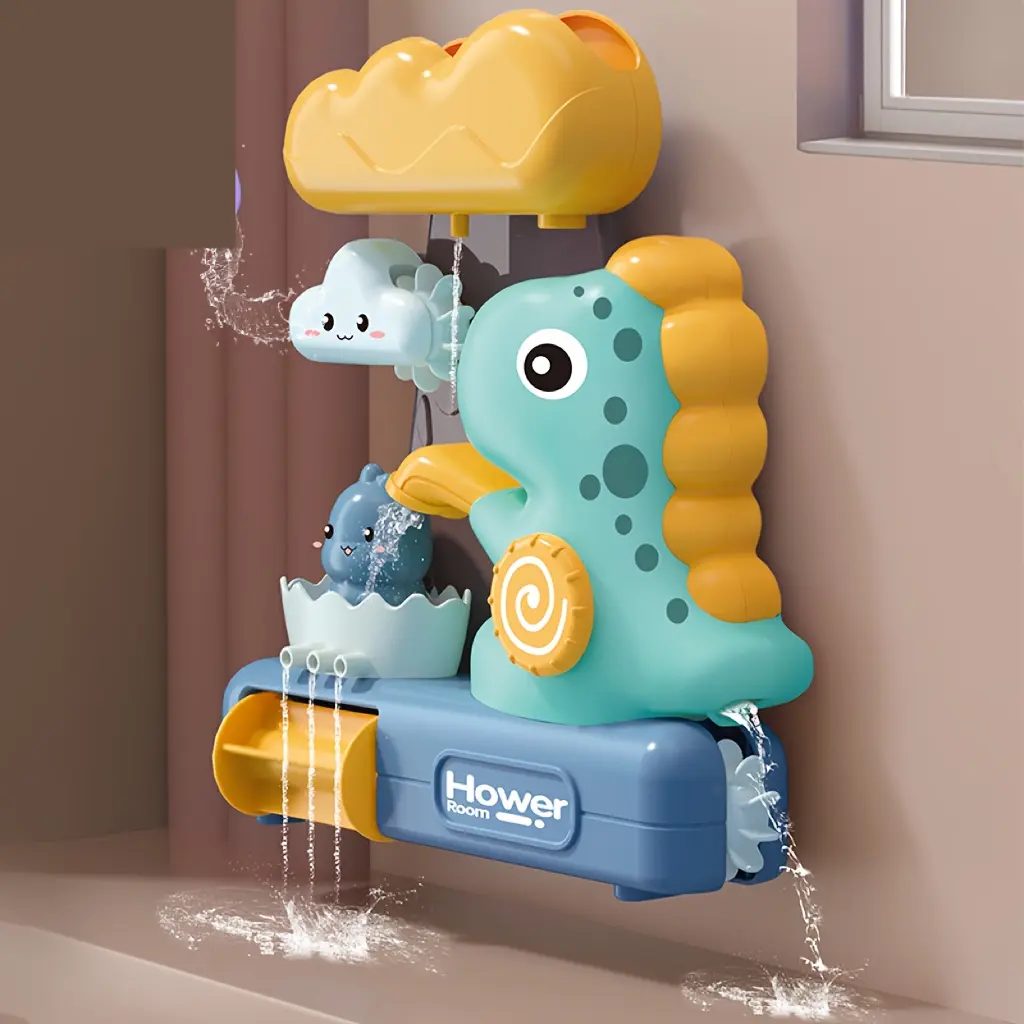 Plastic Bath Bubble Maker - Cartoon Dinosaur Shape, Rotating Bathroom Toy, Kid-Happy Dino Gift for Kids, All Seasons Holiday-Ready (Style B)
