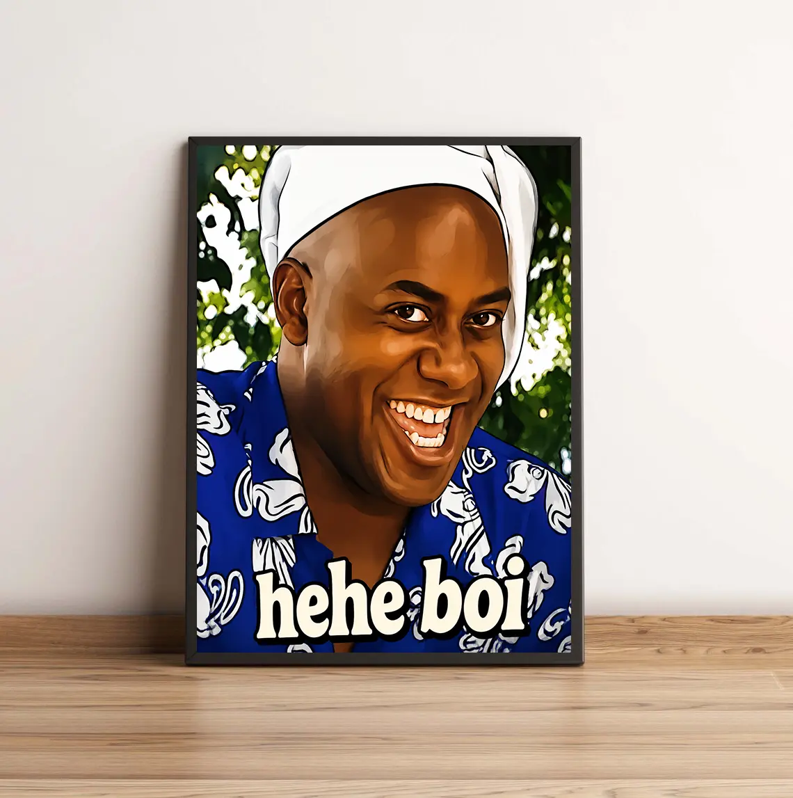 Hehe Boi Funny Chef Meme Poster - Premium 220g Hybrid Paper Vector Graphic Internet Humor Wall Art Print for Kitchen & Room Decor (10mil, Unframed)