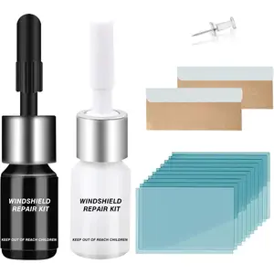 Windshield Repair Kit for Chips and Cracks - Windshield Chip Repair Kit & Windshield Crack Repair Kit - 2 Bottles Glass Repair Liquid for Cracks - DIY Long-Lasting with Invisible Repairs