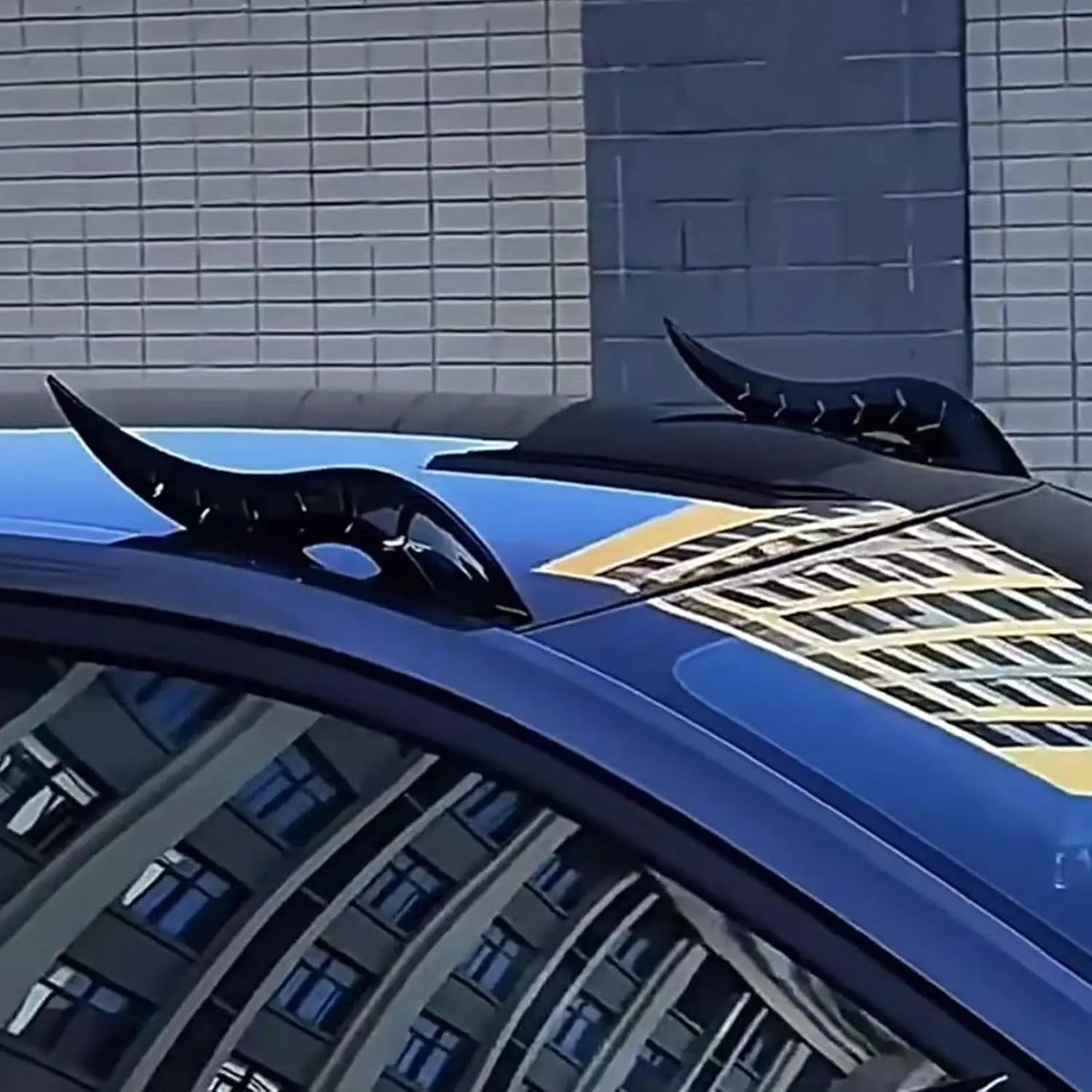 14in Car Roof Dragon Horn Decor - 2026 New No-Drill Universal Waterproof Devil Horns, Easy-Install Vehicle Exterior Accessory for SUV, Sedan, Car Decorations, Car Accessories, Cool Car Decorations