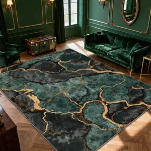 Luxury Vintage Patterned Velvet Carpet, Soft Comfortable Home Decor Rug, Abstract Marble Rug, Living Room Sofa Mat, Bedroom Bedside Rug, Multi-Scene Use,merry Christmas、let it snow