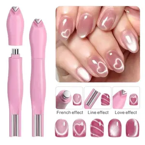 3 in 1 Nail Magnet Tool,Multi-Function Magnet Stick 3D Magnetic Cat Eye Gel Polish Nail Art,Cat Eye Magnet - Heart-Shaped Moon Pattern Design,for Salon,Studio or Home,New Year gift