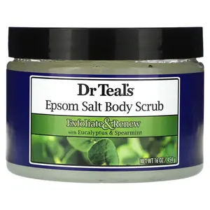 Dr. Teal's Epsom Salt Body Scrub, Eucalyptus & Spearmint, 16 oz (454 g)