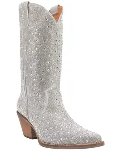 Dingo Women's Women'S Silver Dollar Western Boot Snip Toe - Di570-Silver