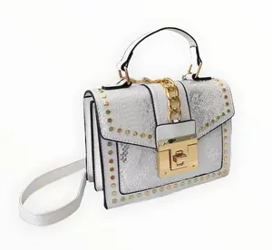 Golden fashion lock Handbag