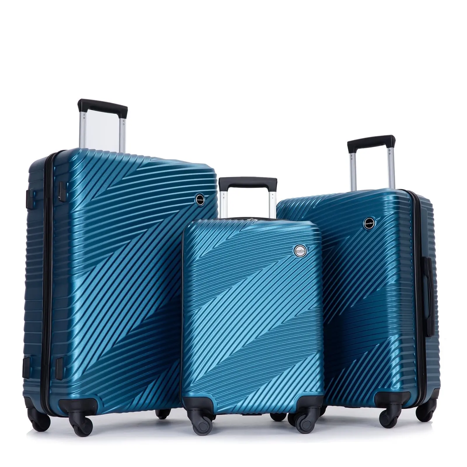 Tripcomp Luggage 3 Piece Set,Suitcase with Spinner Wheels Hardside Lightweight Luggage 20in24in28in.(Blue)