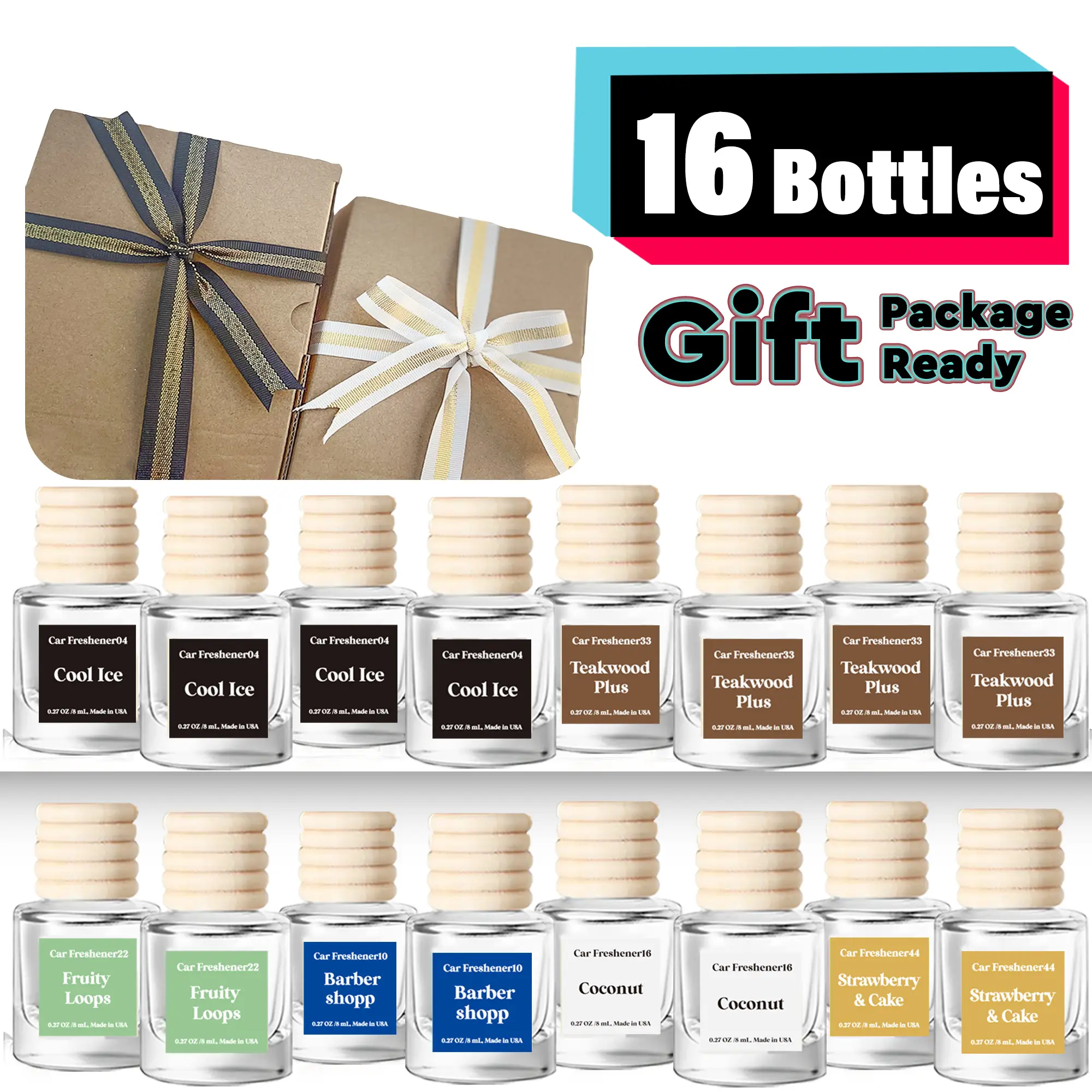 16 Combo Pack Pick Scent Car Air Freshener Hanging Car Diffuser Made in USA Last for Long Time car accessories