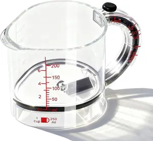 4-in-1 Multi-Functional Measuring Cup, Push Up Adjustable Measuring Cup with Scraper-Style Seal Base, Easy to Clean No Waste Design, Multi Measurings Cube Cups for Cooking and Baking