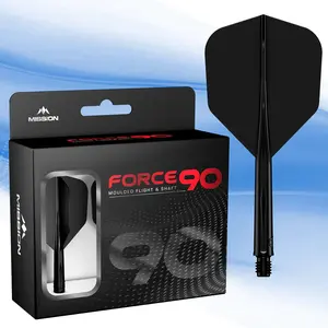 Mission Force 90 - Molded Flight & Shaft System - Black - Standard No6 - Medium