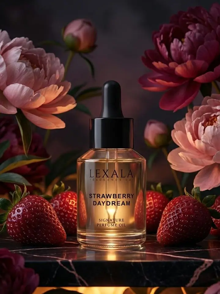 Strawberry Daydream Perfume Oil - 30 ml - Women's Fragrance Oil - Strawberry - Dewy Pink Peony - Solar Woods