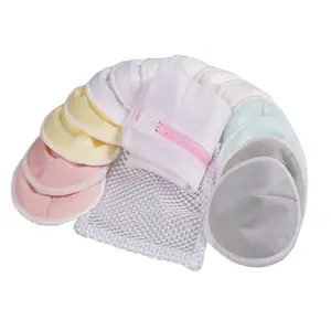 Reusable Breast Pads, Removable Breast Pads, 14pcs Breastfeeding Pads with 1pc Laundry Bag, Breastfeeding Accessories for New Mothers, Baby & Maternity Products