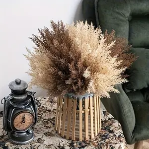 6pcs Faux Pine  - Plastic Pine Bunches for Vase Fillers, Wedding & Holiday Decor (Christmas/Halloween/Thanksgiving), Home Office Centerpieces, Fall Winter , No Power Needed Decorative Fruit Plant Room Ornaments Milk White home decoration flower Table