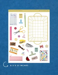 Large Craft Basket Sticker Sheet