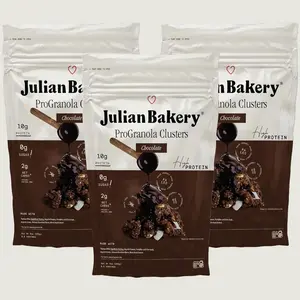 Julian Bakery® ProGranola® Cereal | Chocolate | 10g Protein | 11g Fiber | Paleo | 2 Net Carbs | Gluten-Free | Grain-Free | High Protein & High Fiber | 9oz (3 PACK)