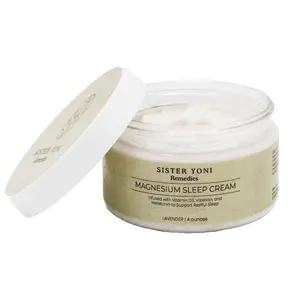 Sister Yoni's Magnesium Sleep Cream - Magnesium, Vitamin D3, Lavender & Herbal Blend for Supportive Sleep, Restless Legs & Relaxation Body Care Aloe