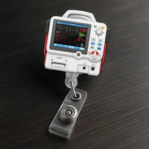 Defibrillator Badge Reel, Heart Monitor ID Holder, Funny EMT Nurse Gift, Medical Tech Name Tag Clip, ER Icu Accessories, Doctor, Nurse Gift