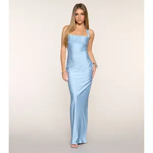 Rey Lace-Up Column Formal Dress