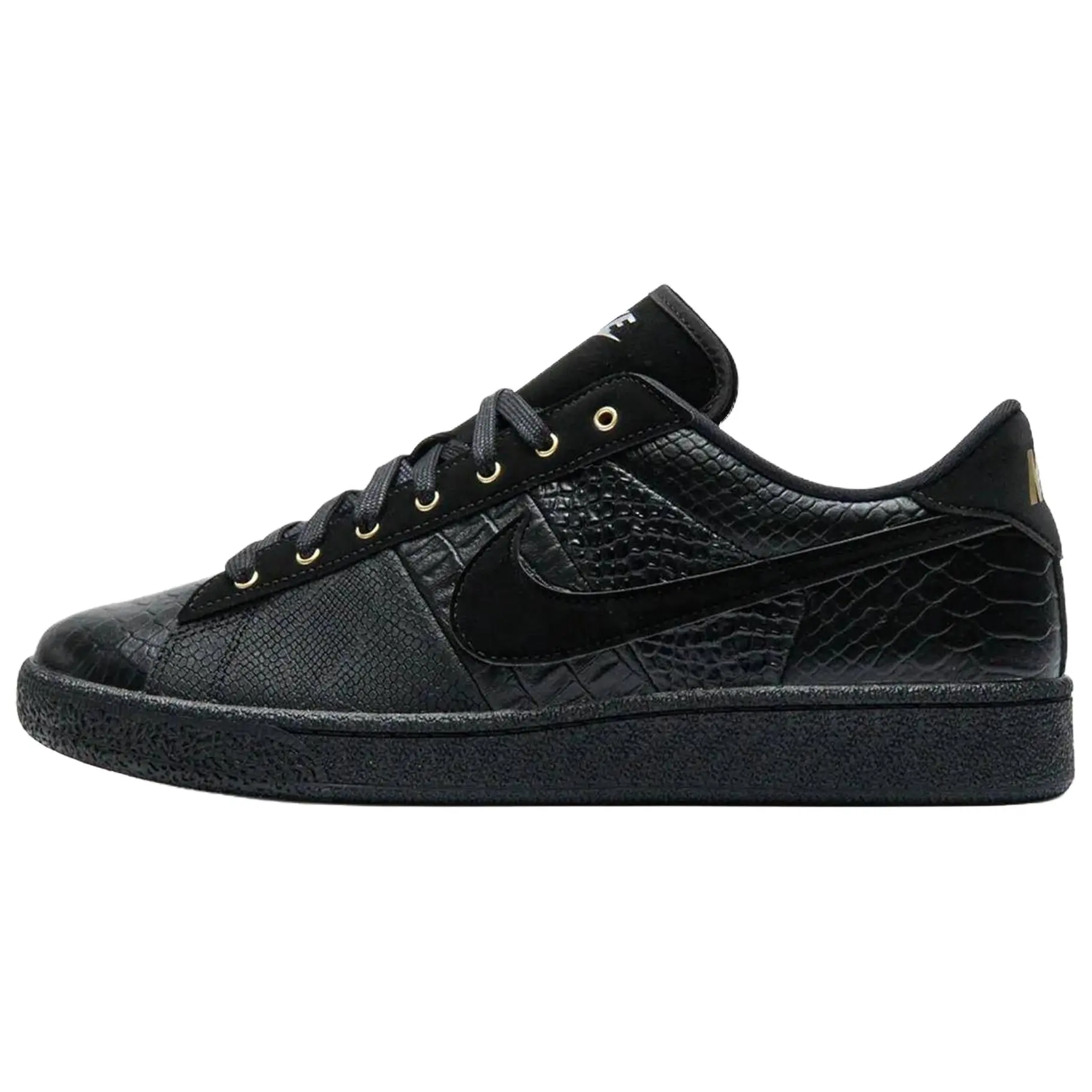 Nike Tennis Classic Premium 'Black' Athletic Footwear, Men's/Women's Sports Shoes, High-Quality Sneaker for Tennis Training, Shoe, Casual, Leather, Unisex, Solid, 7 Us, 11 Us, Us M 10, Runs Large, Classic Retro