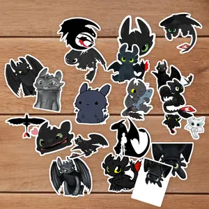 Stickers Pack 20 Pcs Toothless Bumper Aesthetic Water Skateboard Car Laptop Vinyl Luggage Bike Colorful Guitar Waterproof Bottle