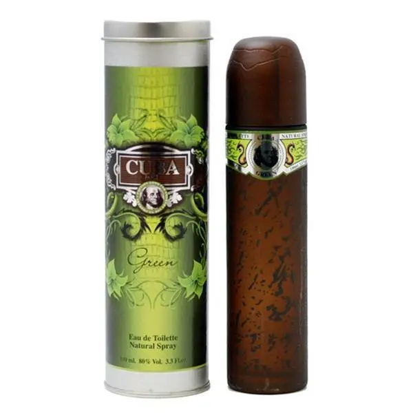 Cuba Green Eau de Toilette - Men's Stylish Cologne Fragrance with Portrait Label, Natural EDT Spray, 3.3 fl oz (3 to 3.9 fl oz Range) Bottle