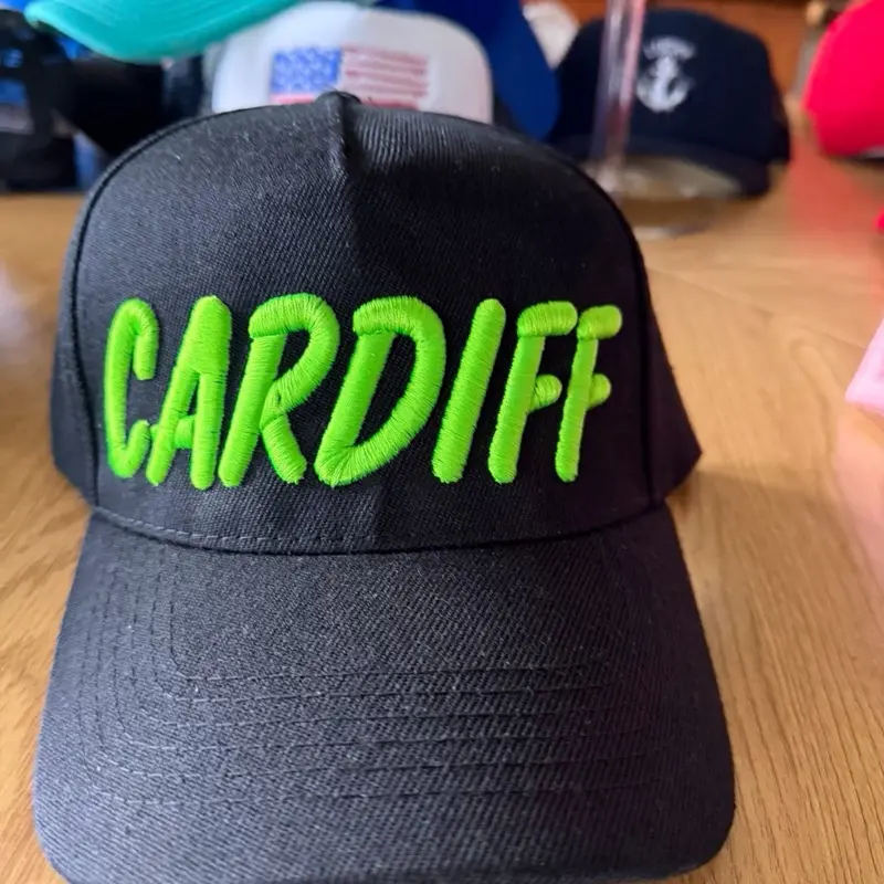 Sample Cardiff puff embroidery hat with SnapBack