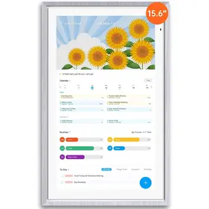 15.6-inch Digital Calendar: Dual Mode Calendar with  Play & Multi-calendar Sync,  Planner & Chore Chart,  Touchscreen, Interactive Display for Family Schedules (Gray , 15.6")