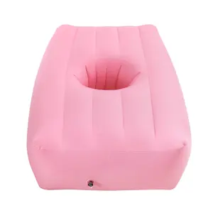 Ergonomic Inflatable Bed with Central Hole & Electric Pump, PVC Post-Surgery Recovery Air Mattress for Hip Pressure Relief & Circulation, 72x40 Inch Portable Camping Guest Bed for Home Travel Use,summervibes Quick Inflate