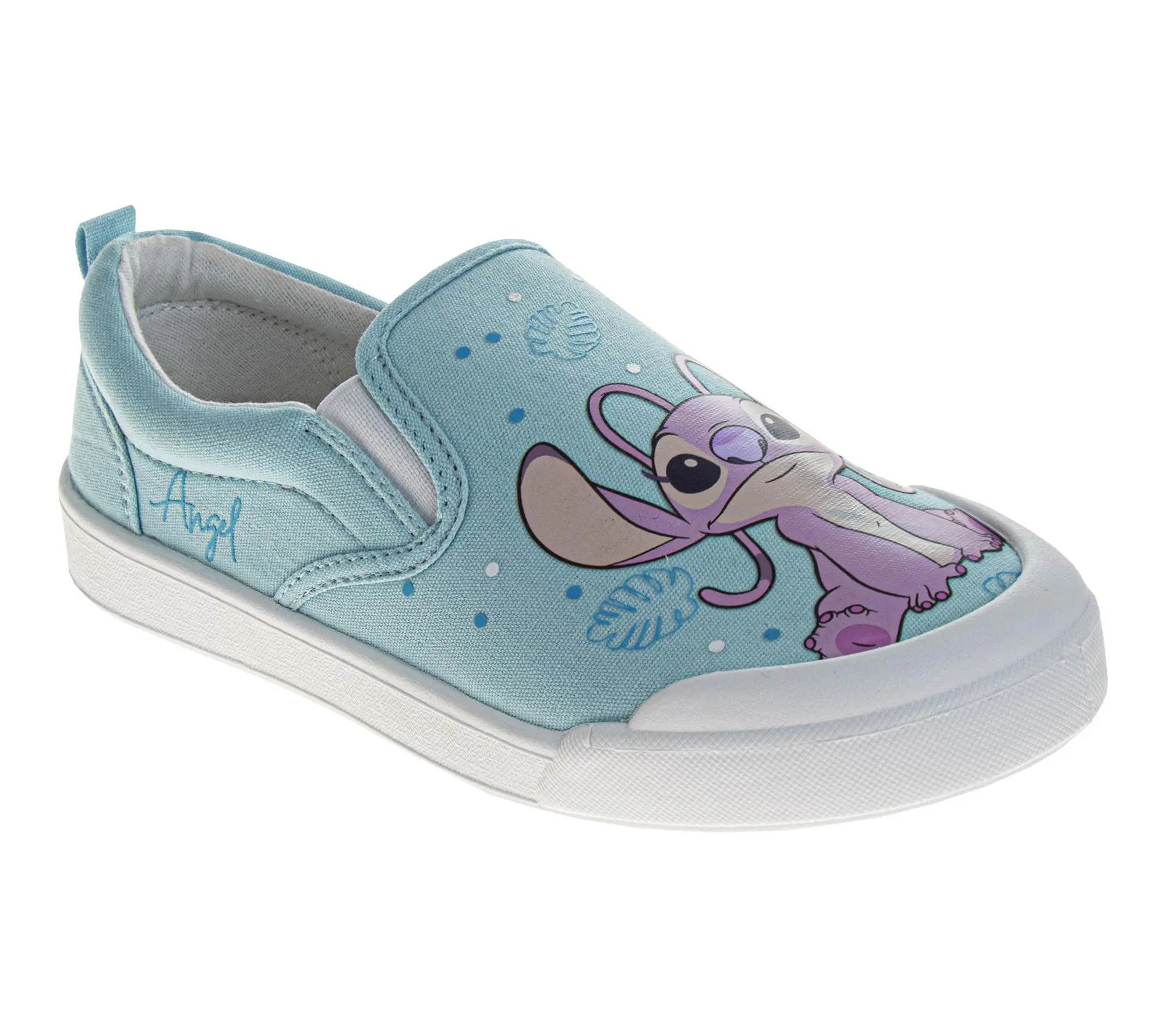 Disney Women's Stitch & Angel Slip-On Canvas Sneaker